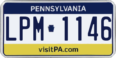 PA license plate LPM1146