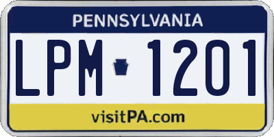 PA license plate LPM1201