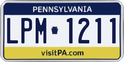 PA license plate LPM1211