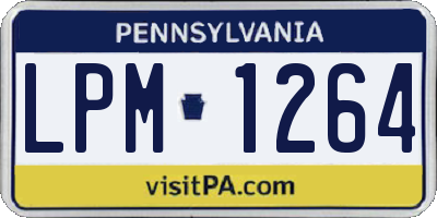 PA license plate LPM1264
