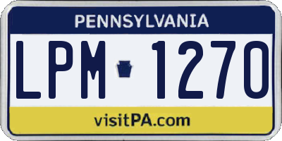PA license plate LPM1270