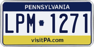 PA license plate LPM1271
