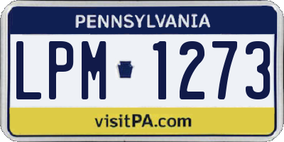 PA license plate LPM1273