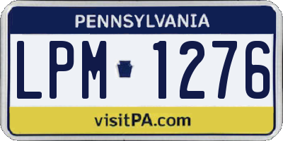 PA license plate LPM1276