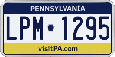PA license plate LPM1295