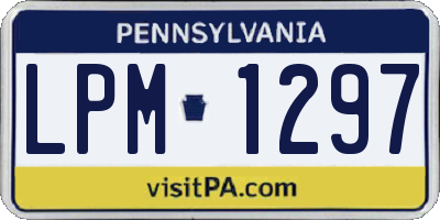 PA license plate LPM1297