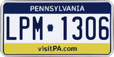 PA license plate LPM1306