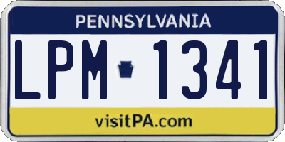 PA license plate LPM1341