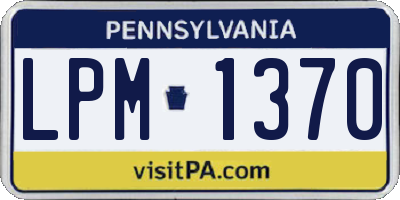 PA license plate LPM1370