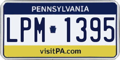 PA license plate LPM1395