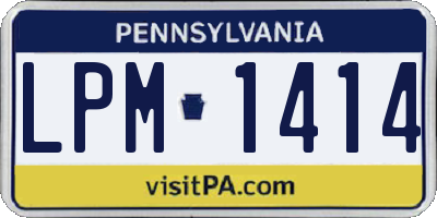 PA license plate LPM1414