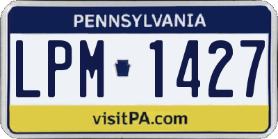PA license plate LPM1427