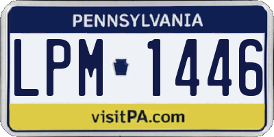 PA license plate LPM1446