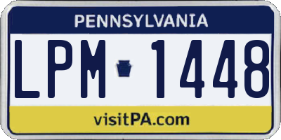 PA license plate LPM1448