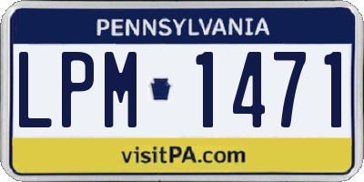 PA license plate LPM1471