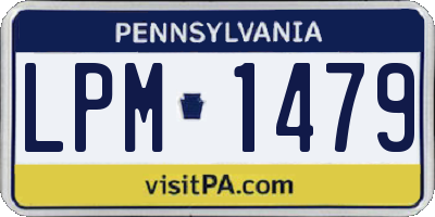 PA license plate LPM1479