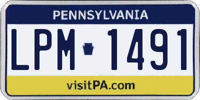 PA license plate LPM1491
