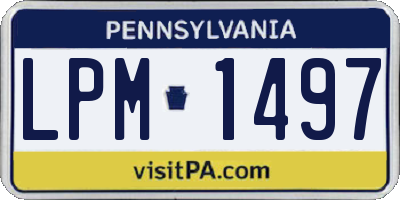 PA license plate LPM1497