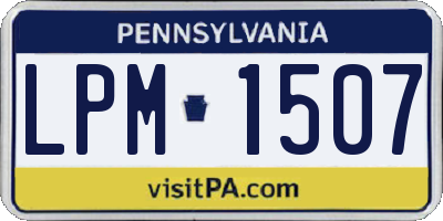 PA license plate LPM1507