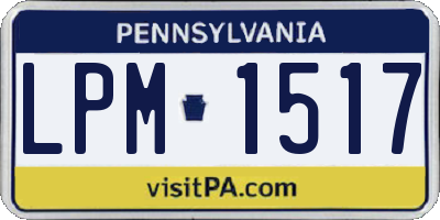PA license plate LPM1517