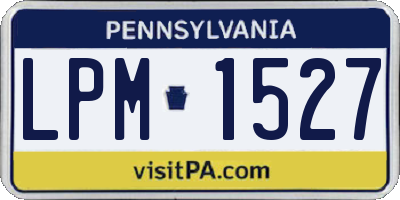 PA license plate LPM1527
