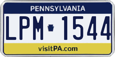 PA license plate LPM1544