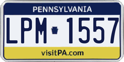 PA license plate LPM1557