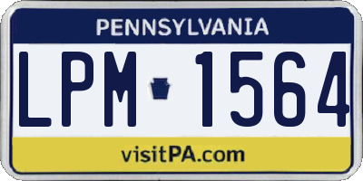 PA license plate LPM1564