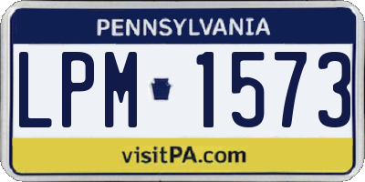 PA license plate LPM1573
