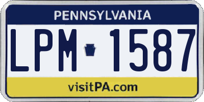 PA license plate LPM1587
