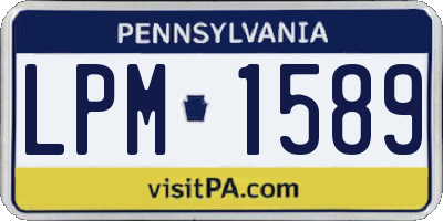 PA license plate LPM1589