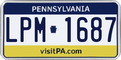 PA license plate LPM1687