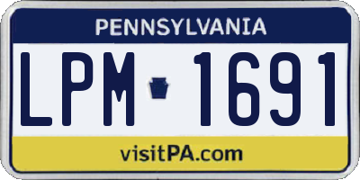 PA license plate LPM1691