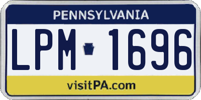 PA license plate LPM1696
