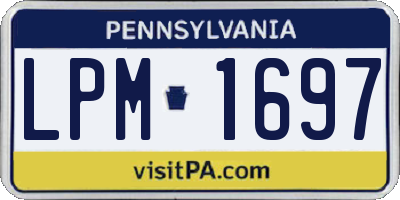 PA license plate LPM1697