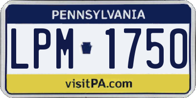 PA license plate LPM1750