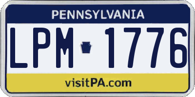 PA license plate LPM1776