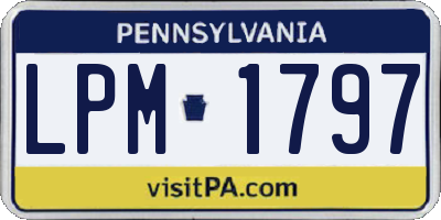 PA license plate LPM1797