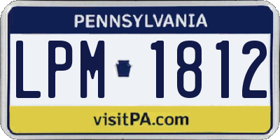 PA license plate LPM1812