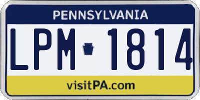 PA license plate LPM1814