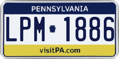 PA license plate LPM1886