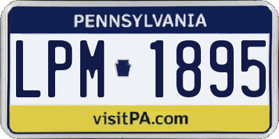 PA license plate LPM1895