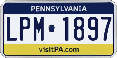 PA license plate LPM1897