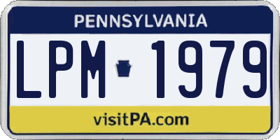 PA license plate LPM1979