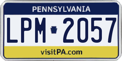 PA license plate LPM2057