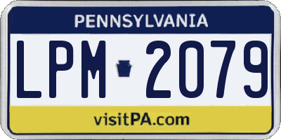PA license plate LPM2079