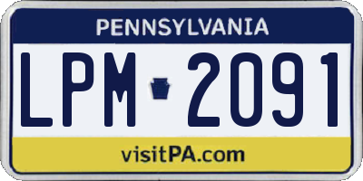 PA license plate LPM2091