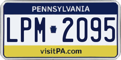PA license plate LPM2095