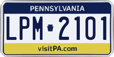 PA license plate LPM2101