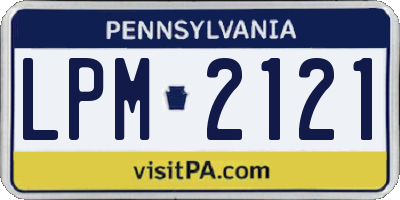 PA license plate LPM2121